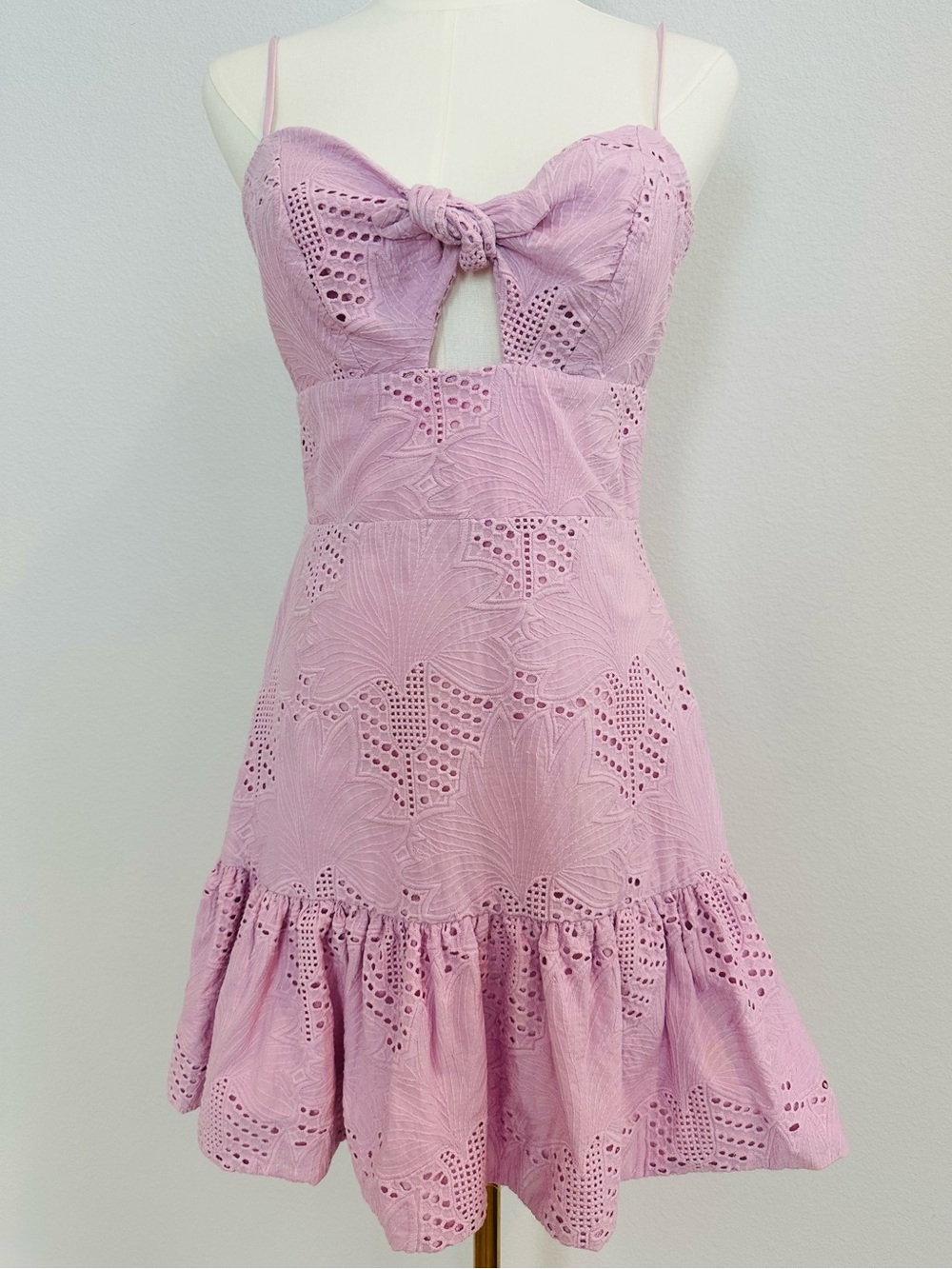 Karina Grimaldi Dusty Pink Cotton Mini Dress